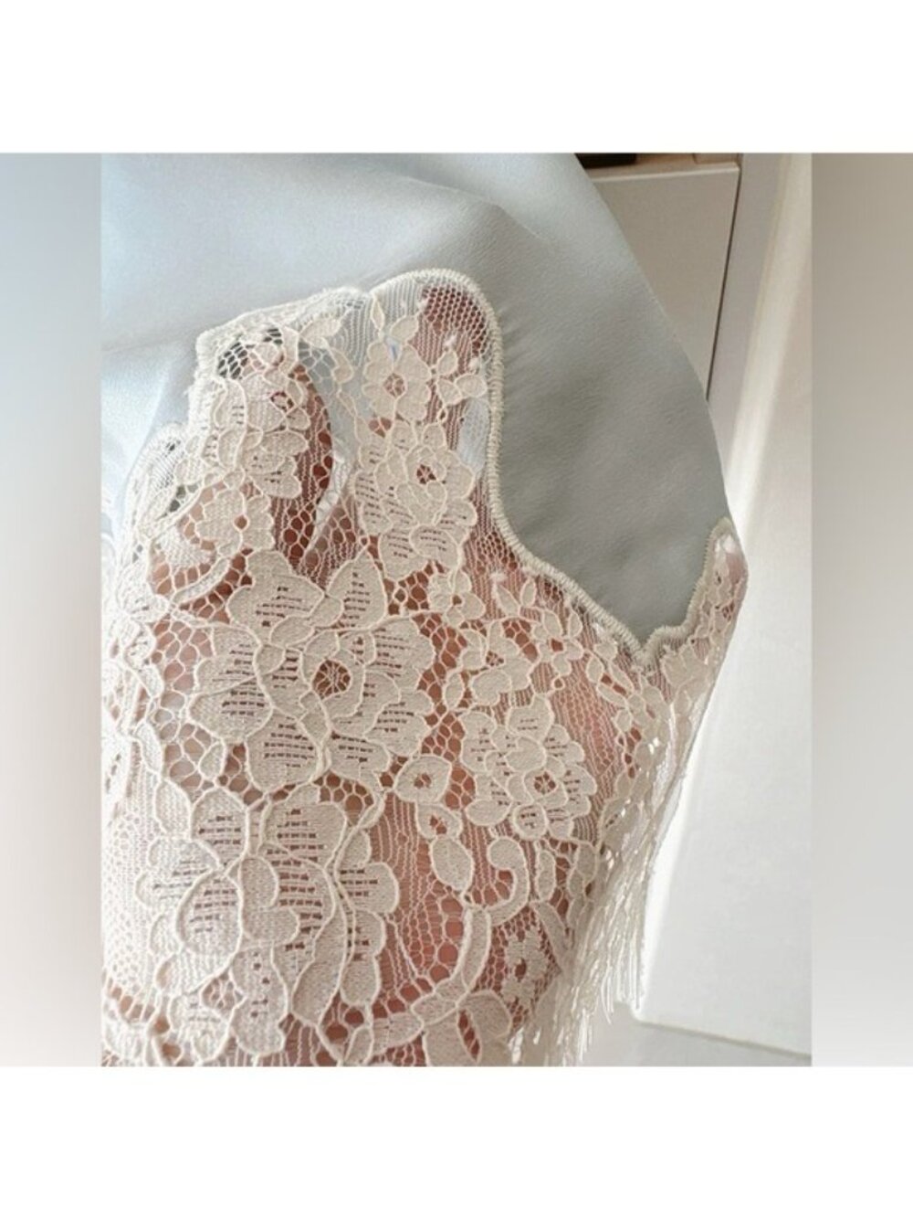 Doen Elowen Skirt Dusty Blue Silk Lace, S - Picture 10 of 14